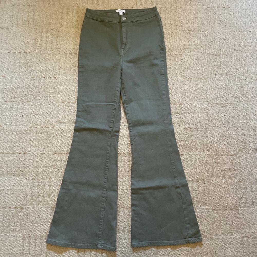 Forever 21 Green Flare Pants